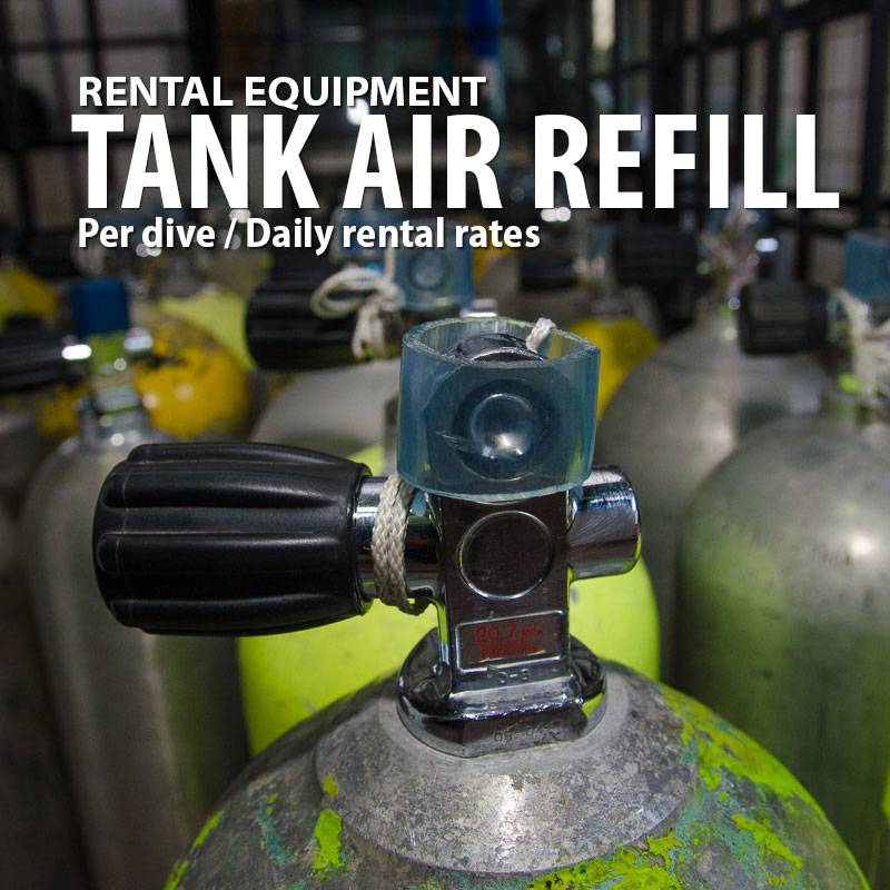 Scuba tank air refills services